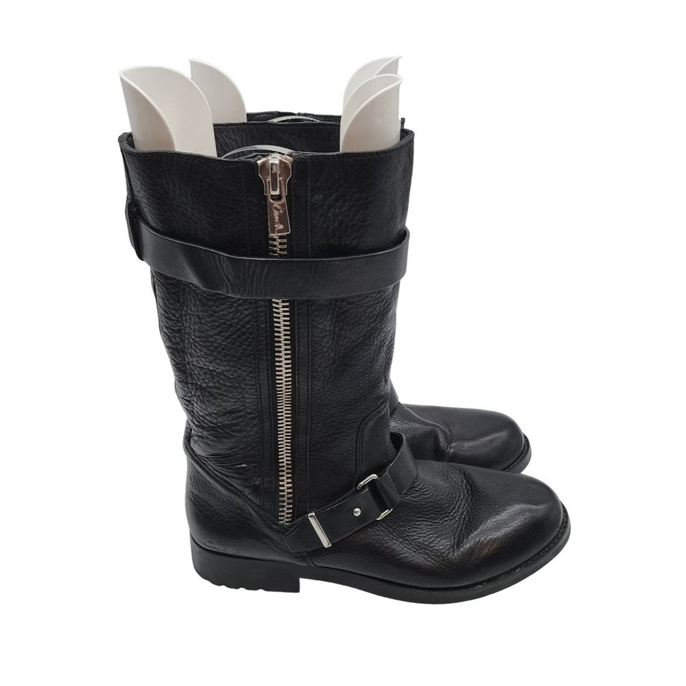 Coach Vanessa Leather Boots Moto Steampunk Goth Womens size 11B